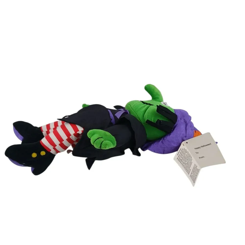 Gibson Greetings Green Witch Plush Halloween Decoration 90s Cackles Eyes Light